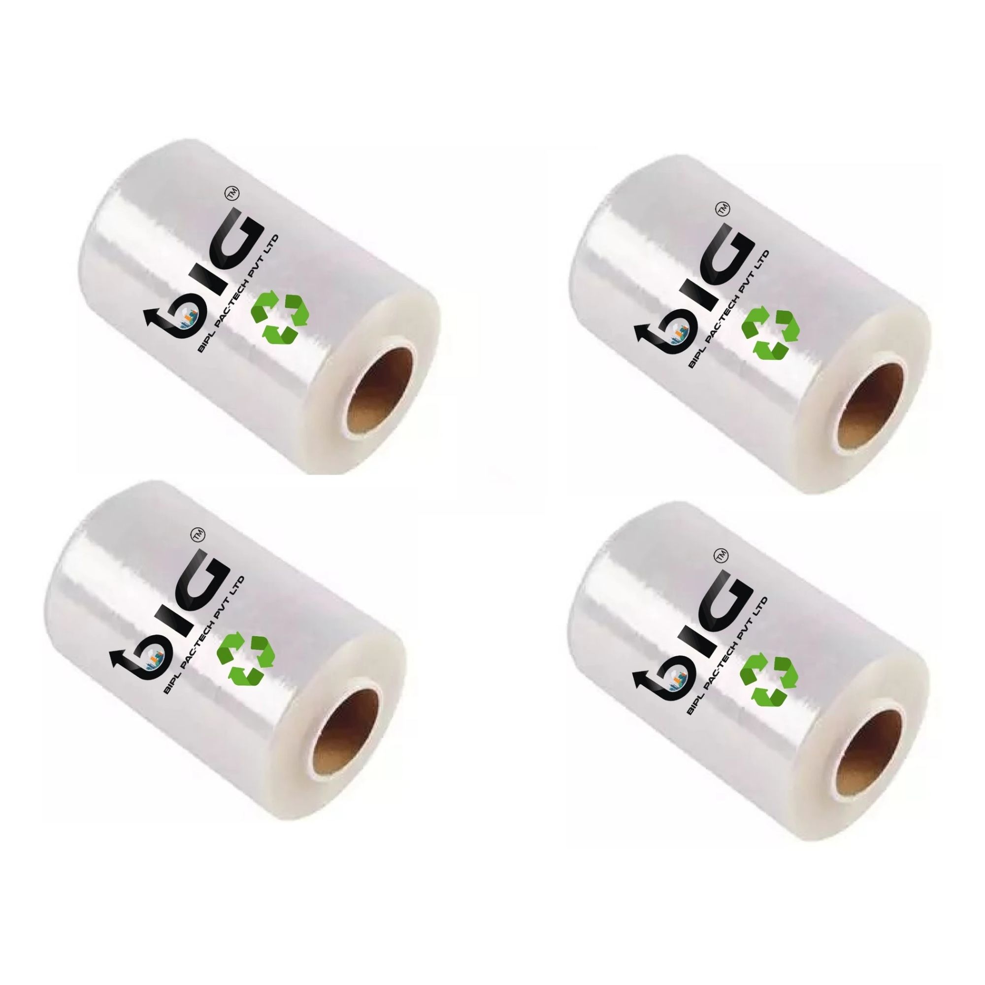 BIPL Pactech 75 mm ( Pack of 4 ) 328 ft Oxo-Biodegradable | UV Protected | 100% Virgin
